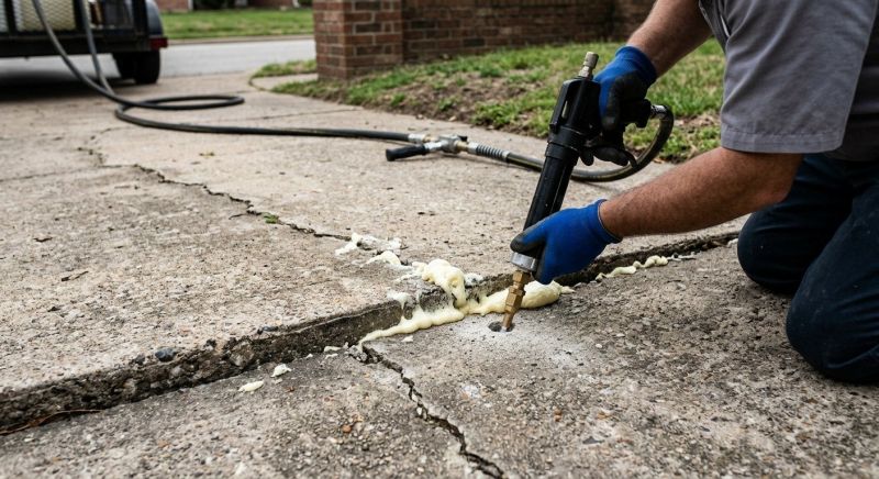 Sunken Driveway Lifting in Des Moines, IA